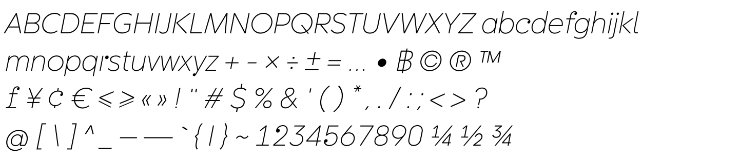 DB Mean Thin Italic