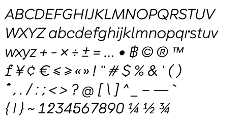 DB Mean Rounded Light Italic