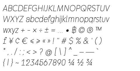 DB Mixtura Narrow Thin Italic
