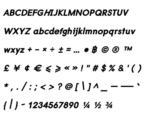 DB Soda Black Italic